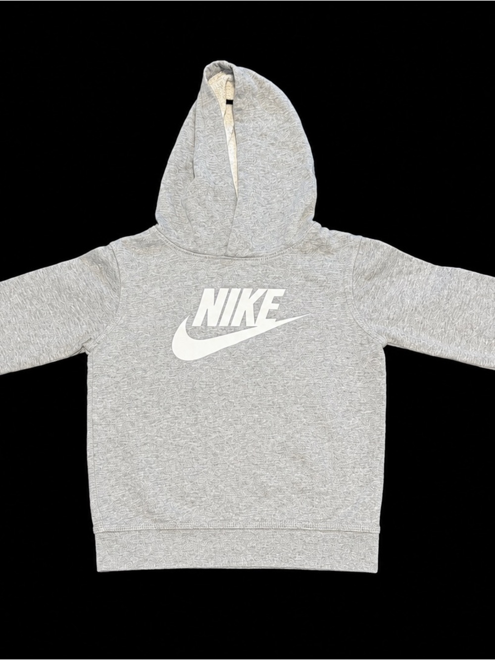 Nike Kids Heather Gray Fleece Pullover Hoodie Size 6 5-6 Years